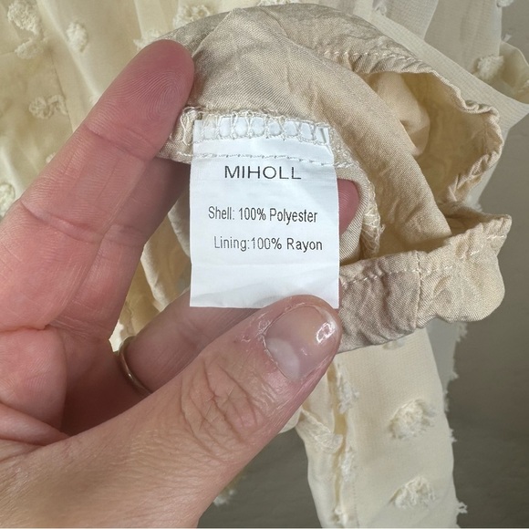 Chiffon Swiss Dot Flowy Mini Dress - Picture 6 of 7